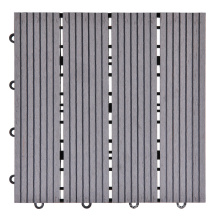 Hard-Wearing Groove Surface Movable Lightweight Balcony Patio Wood Plastic Composite Flooring Tiles